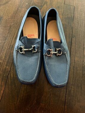Salvatore ferragamo Men's Blue Leather Bit Loafers